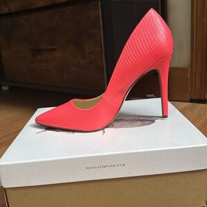 Hot Pink Lizard Print Heels